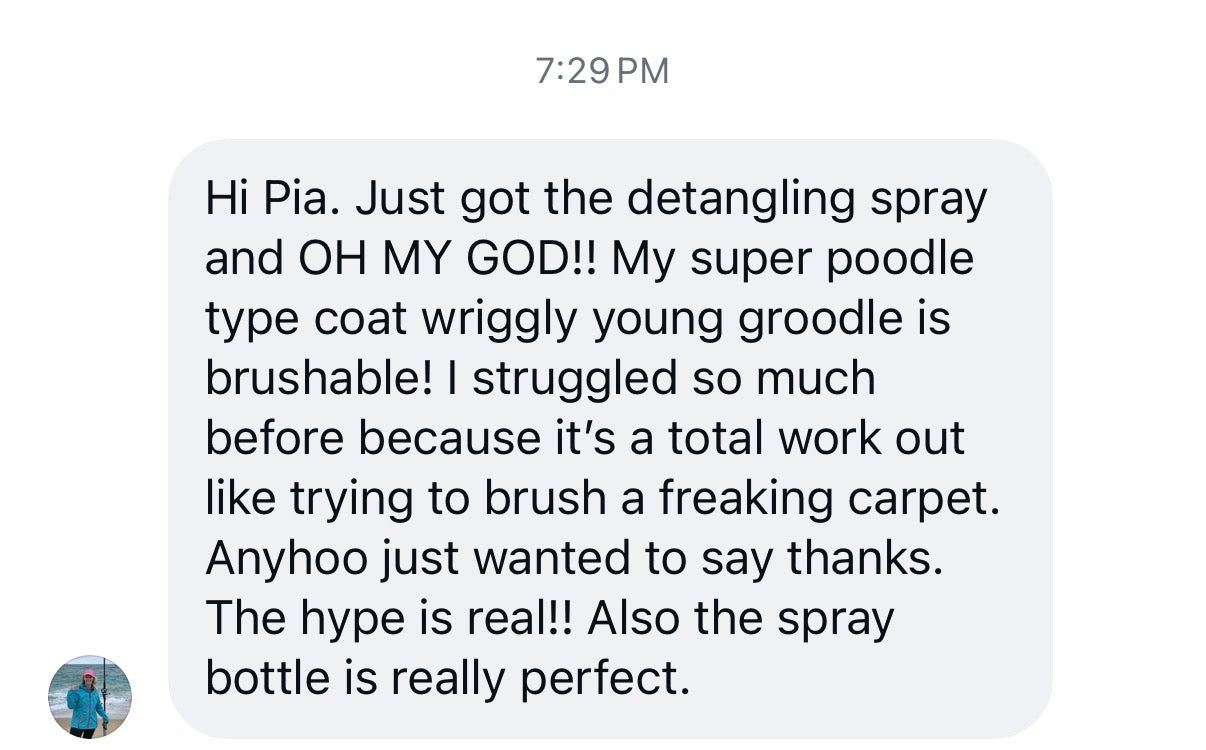 Dog Detangling Spray for Knots, Matted Fur & Daily Grooming (Oodles & Long Hair)