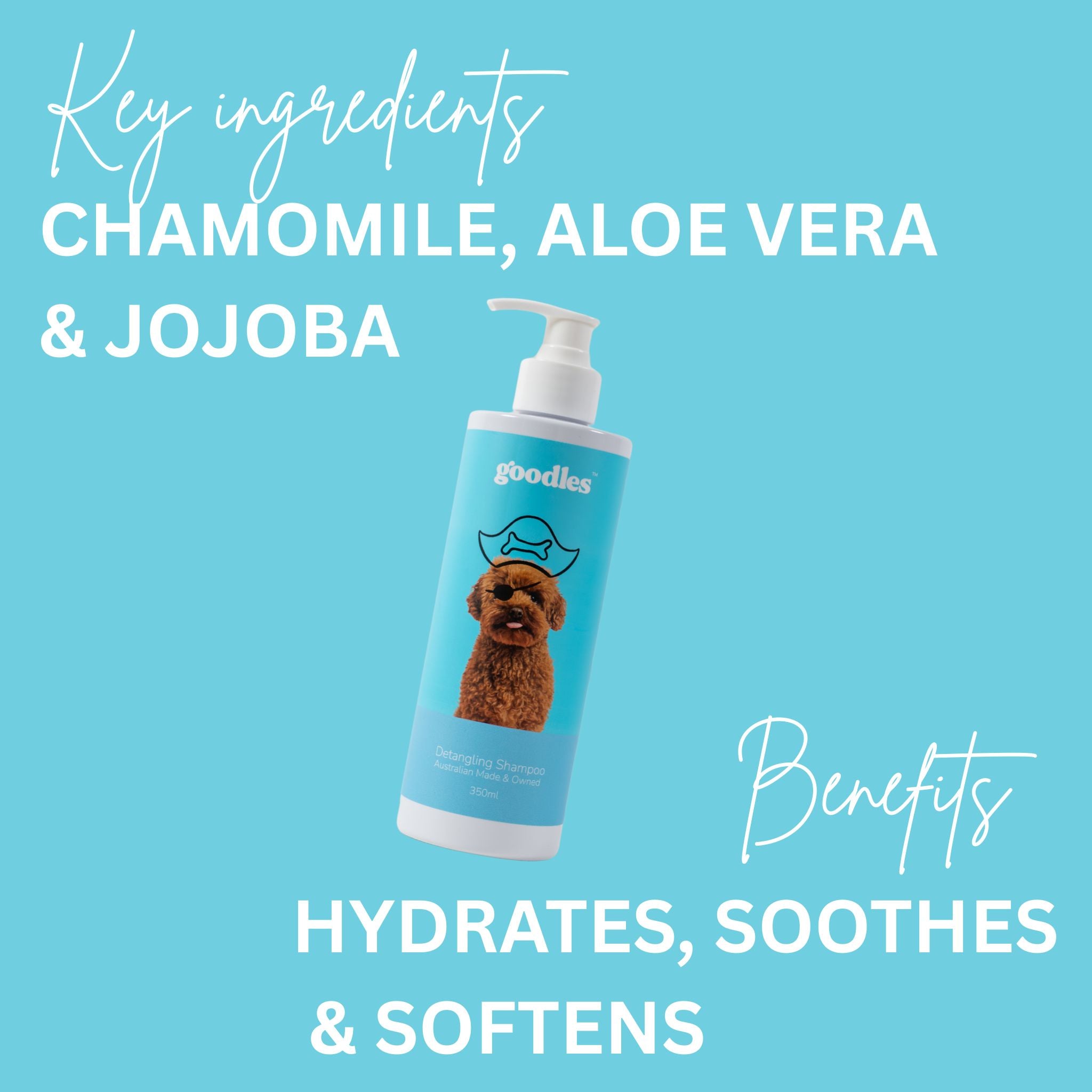 Dog Detangling Shampoo for Matted Fur, Knots & Curly Coats (Oodles + Long Hair)